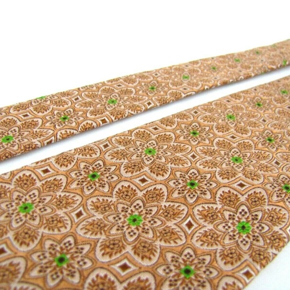 ROBERT TALBOTT Tie Lime Green Floral Jacquard - Picture 8 of 8